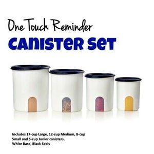 Tupperware One touch canister 4 piece set